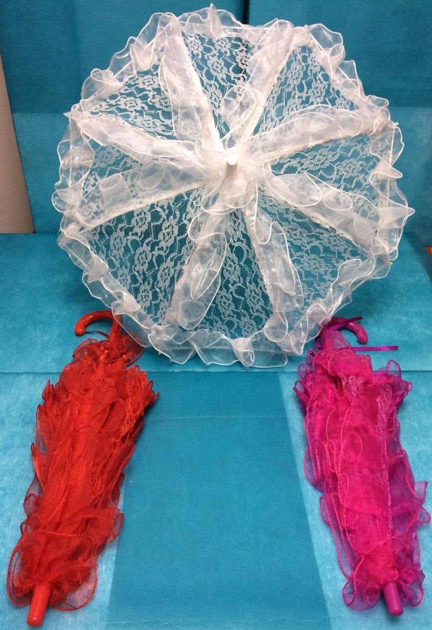 Umbrella Designer Fabric With Lace 30cmx50cm